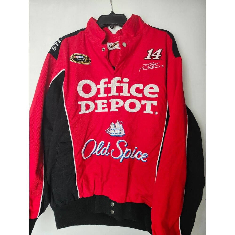 Tony Stewart NASCAR Winners Circle Jacket Men's M Office Depot Old Spice
